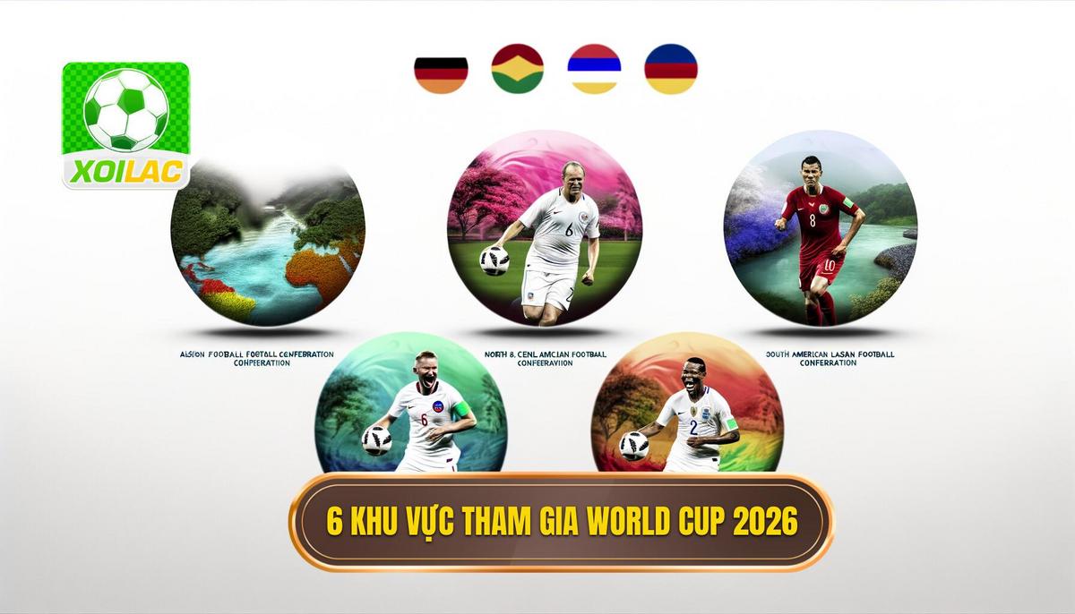 Danh sách chi tiết 6 khu vực tham gia World Cup 2026