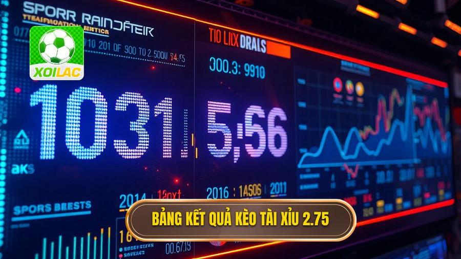 Bảng tóm tắt kết quả kèo tài xỉu 2.75